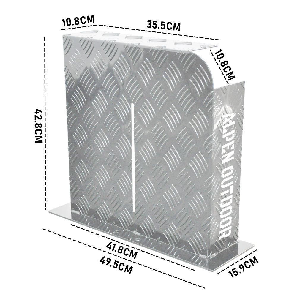 Heater Diesel Tank Protector Cover Drawbar Mount 2mm Thickness Aluminium Suit 10L 15L Fuel Tank (RIGHT) Silver YS