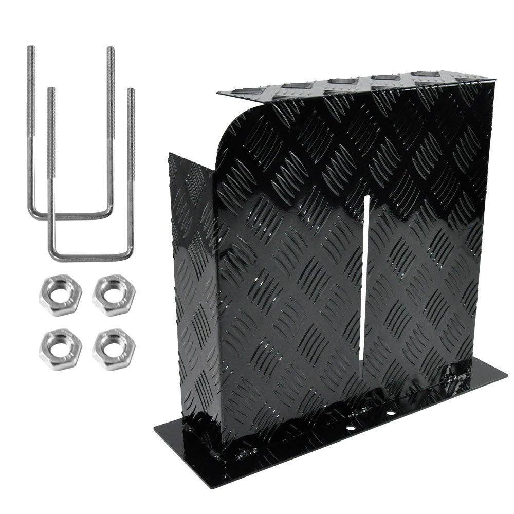 Heater Diesel Tank Protector Cover Drawbar Mount 2mm Thickness Aluminium Suit 10L 15L Fuel Tank (LEFT) Black YS