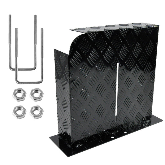 Heater Diesel Tank Protector Cover Drawbar Mount 2mm Thickness Aluminium Suit 10L 15L Fuel Tank (LEFT) Black YS