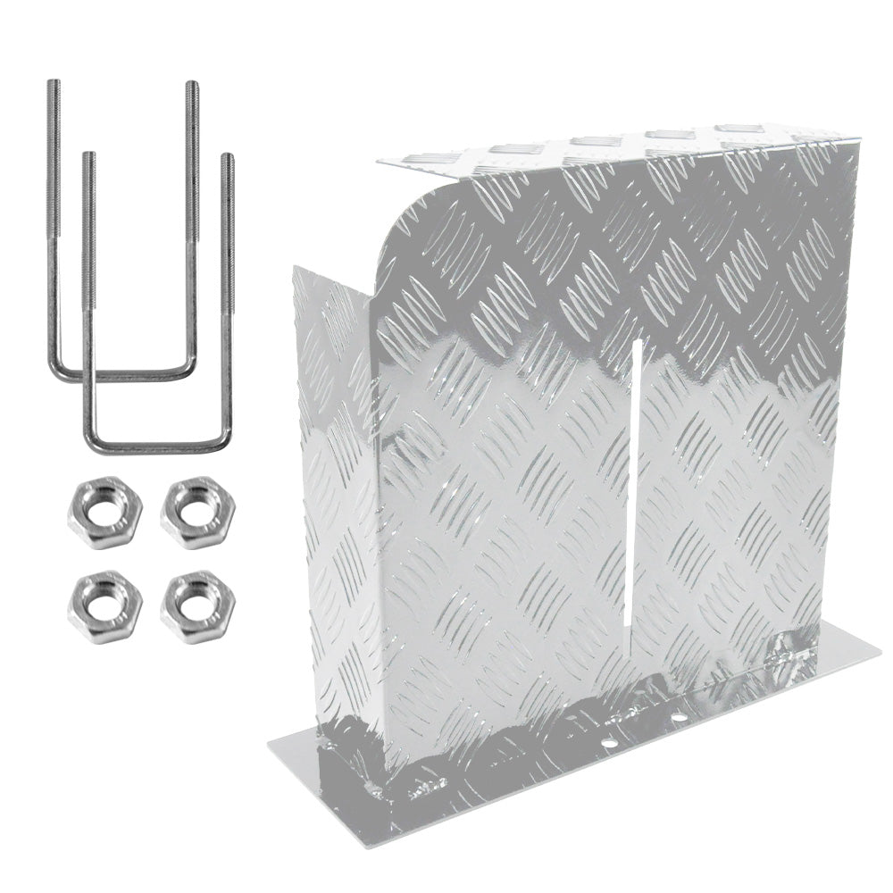 Heater Diesel Tank Protector Cover Drawbar Mount 2mm Thickness Aluminium Suit 10L 15L Fuel Tank (LEFT) Silver YS