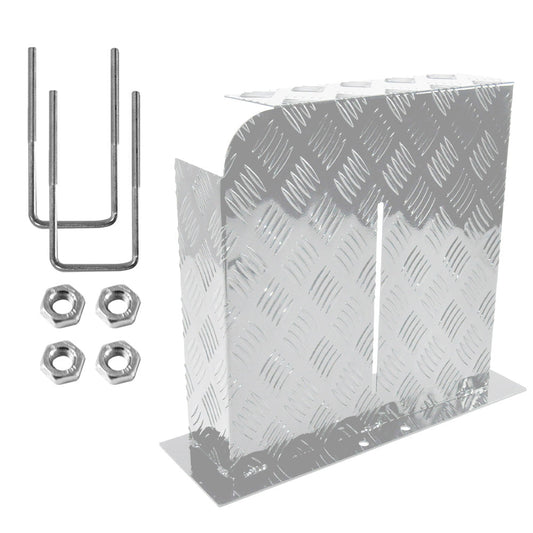 Heater Diesel Tank Protector Cover Drawbar Mount 2mm Thickness Aluminium Suit 10L 15L Fuel Tank (LEFT) Silver YS