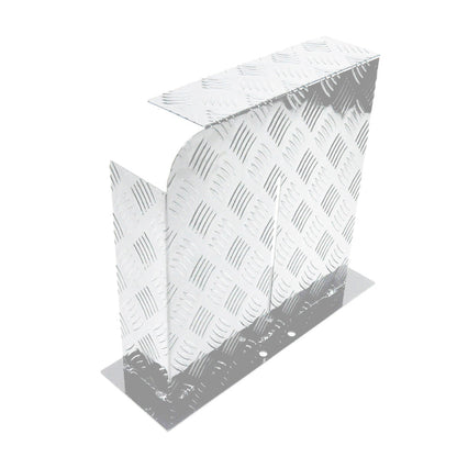 Heater Diesel Tank Protector Cover Drawbar Mount 2mm Thickness Aluminium Suit 10L 15L Fuel Tank (LEFT) Silver YS