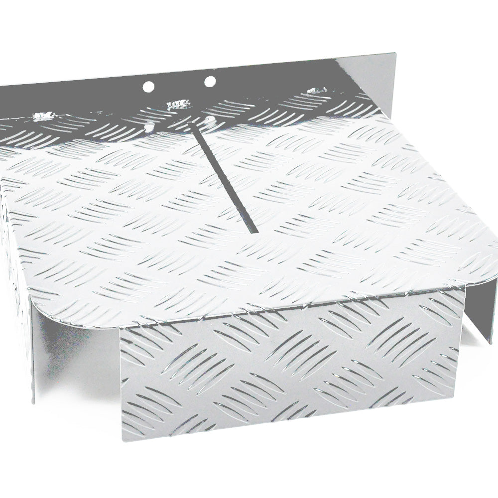 Diesel Heater Fuel Tank Protector Cover Drawbar Mount 2mm Aluminium Double Side 10/15L L/R Silver YS