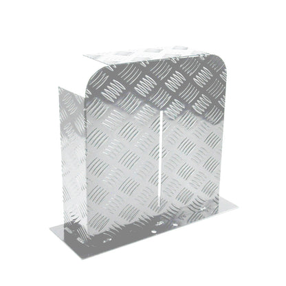 Diesel Heater Fuel Tank Protector Cover Drawbar Mount 2mm Aluminium Double Side 10/15L L/R Silver YS