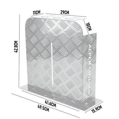 Diesel Heater Fuel Tank Protector Cover Drawbar Mount 2mm Aluminium Double Side 10/15L L/R Silver YS