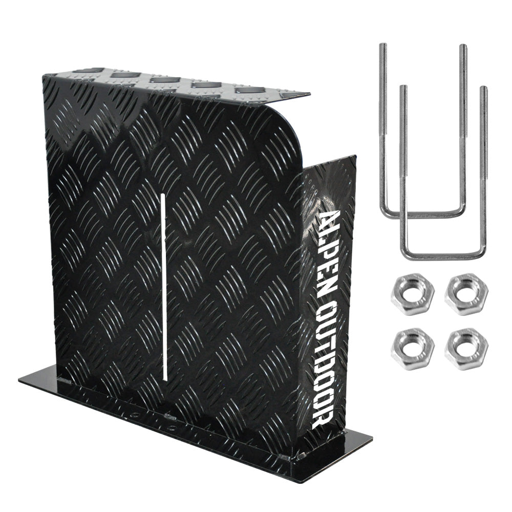 Heater Diesel Tank Protector Cover Drawbar Mount 2mm Thickness Aluminium Suit 10L 15L Fuel Tank (RIGHT) Black YS