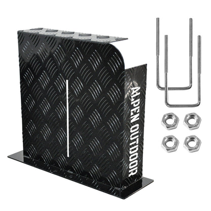 Heater Diesel Tank Protector Cover Drawbar Mount 2mm Thickness Aluminium Suit 10L 15L Fuel Tank (RIGHT) Black YS