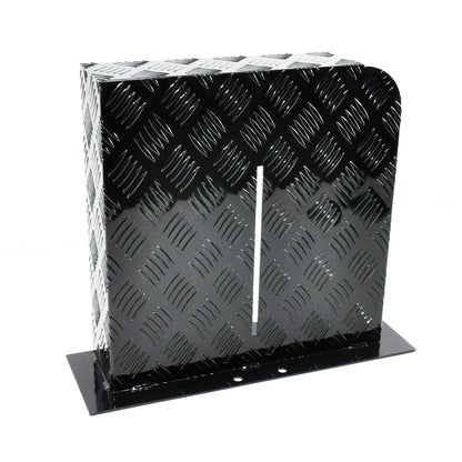 Heater Diesel Tank Protector Cover Drawbar Mount 2mm Thickness Aluminium Suit 10L 15L Fuel Tank (RIGHT) Black YS