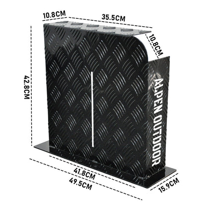 Heater Diesel Tank Protector Cover Drawbar Mount 2mm Thickness Aluminium Suit 10L 15L Fuel Tank (RIGHT) Black YS