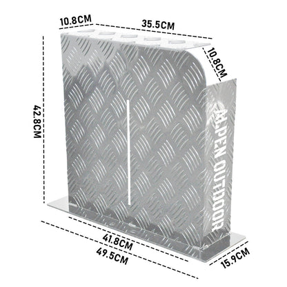 Heater Diesel Tank Protector Cover Drawbar Mount 2mm Thickness Aluminium Suit 10L 15L Fuel Tank (RIGHT) Silver YS