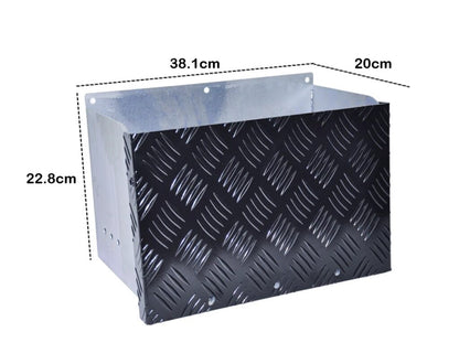 Galvanised Battery Box For Trailer Caravan Boat Spare Part with Lid Secure Holes YS