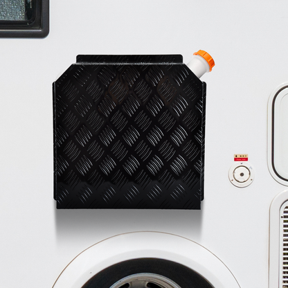 Aluminum Caravan Diesel Heater Fuel Tank Protector Cover Self Adhesive 2mm Left/Right Base 10L/15L Black YS