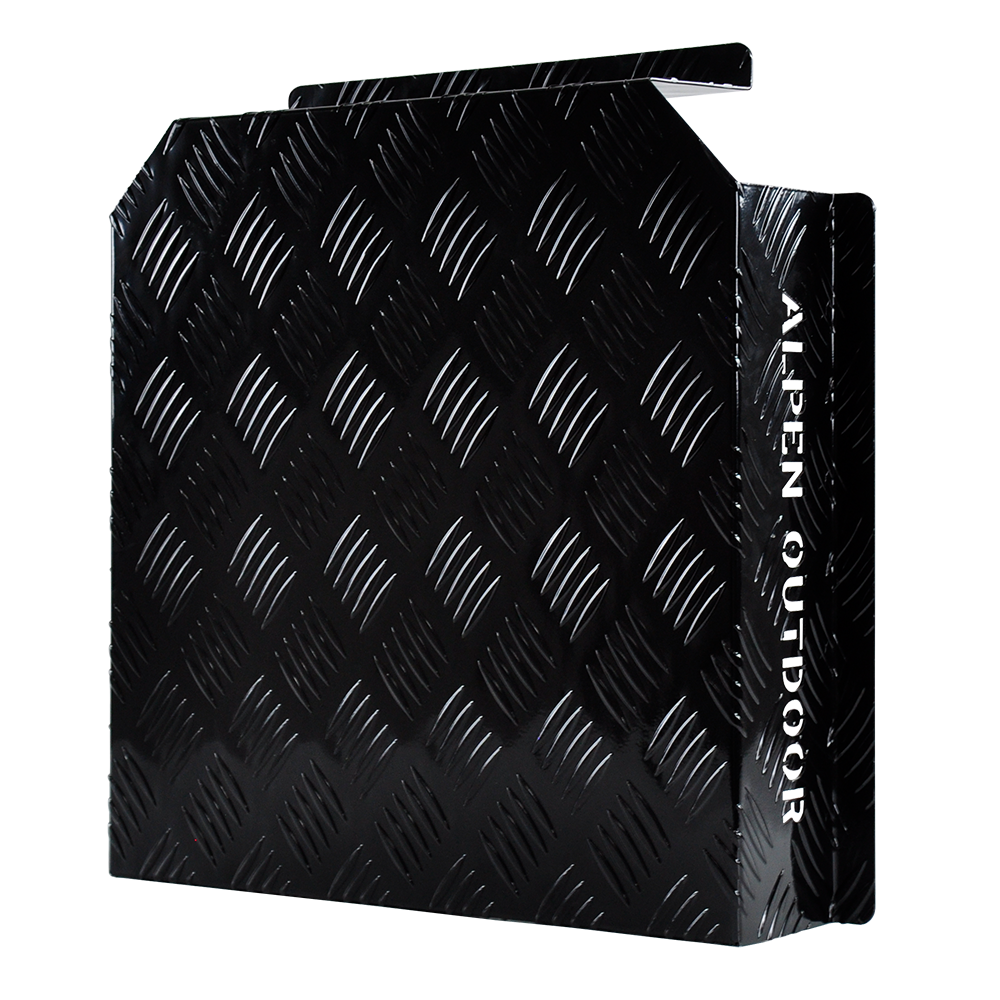 Aluminum Caravan Diesel Heater Fuel Tank Protector Cover Self Adhesive 2mm Left/Right Base 10L/15L Black YS