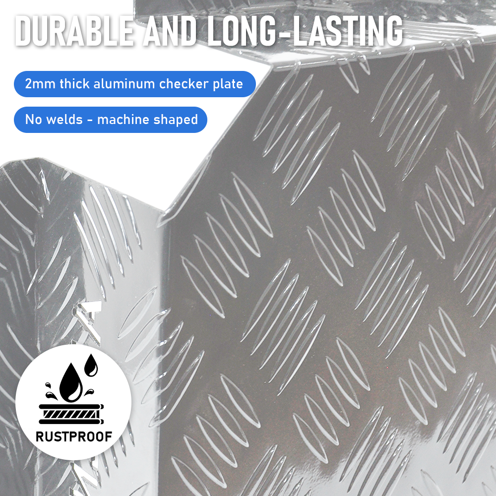 Aluminum Caravan Diesel Heater Fuel Tank Protector Cover Self Adhesive 2mm Left/Right 10L/15L Silver/Raw YS