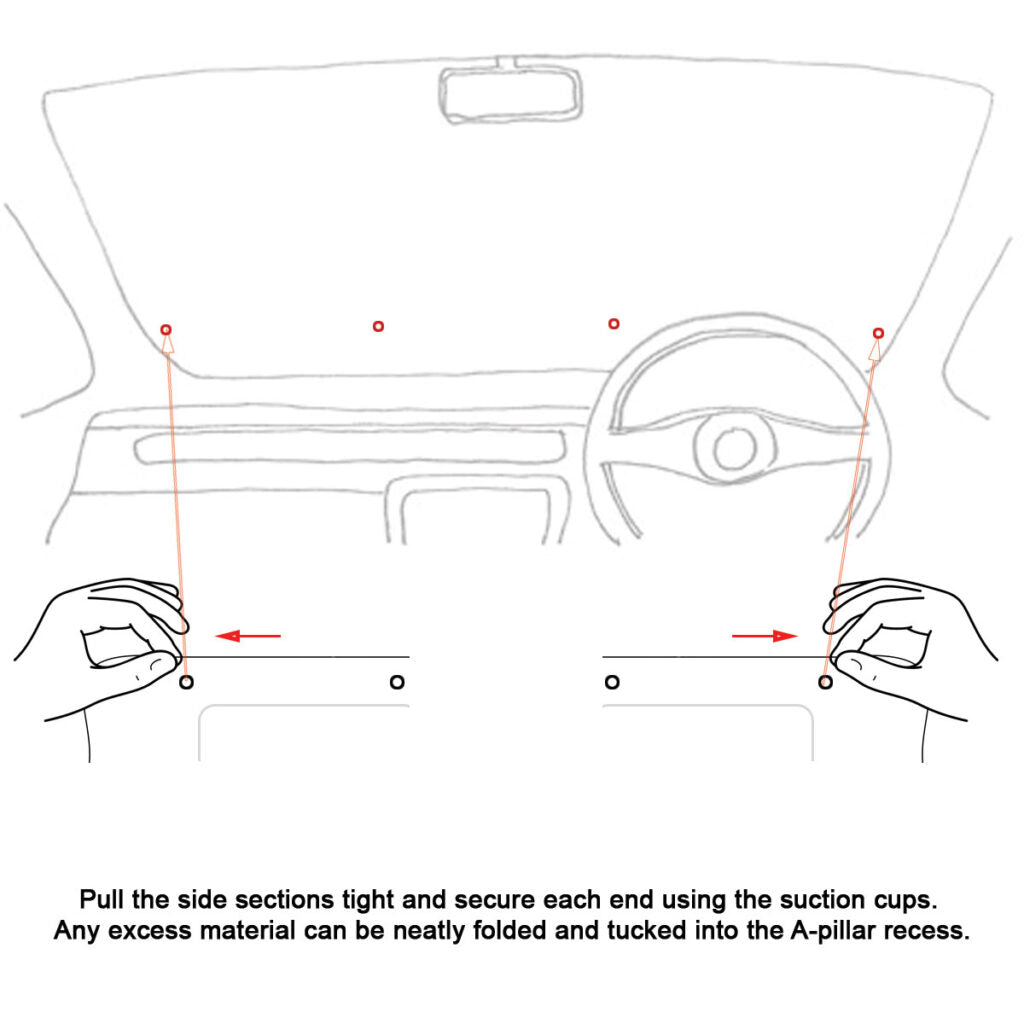 Car Dash Shade Stealth Quarter Windshield Shade For Trucks Anti Bonnet Glare Strip 1600-1800mm [TRUCKS]