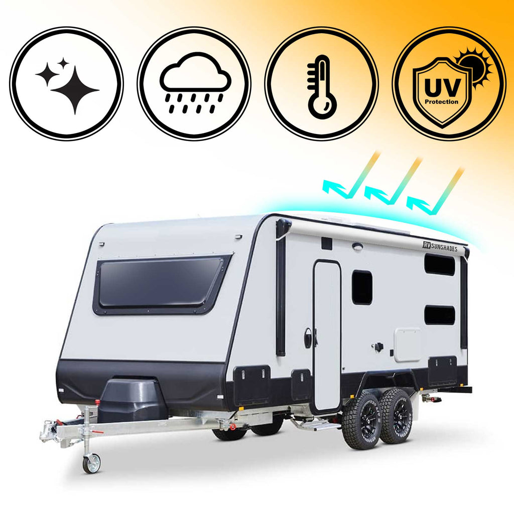 Caravan Awning Protector Cover for 18ft Awning (17'4" WHITE) - RVdirect