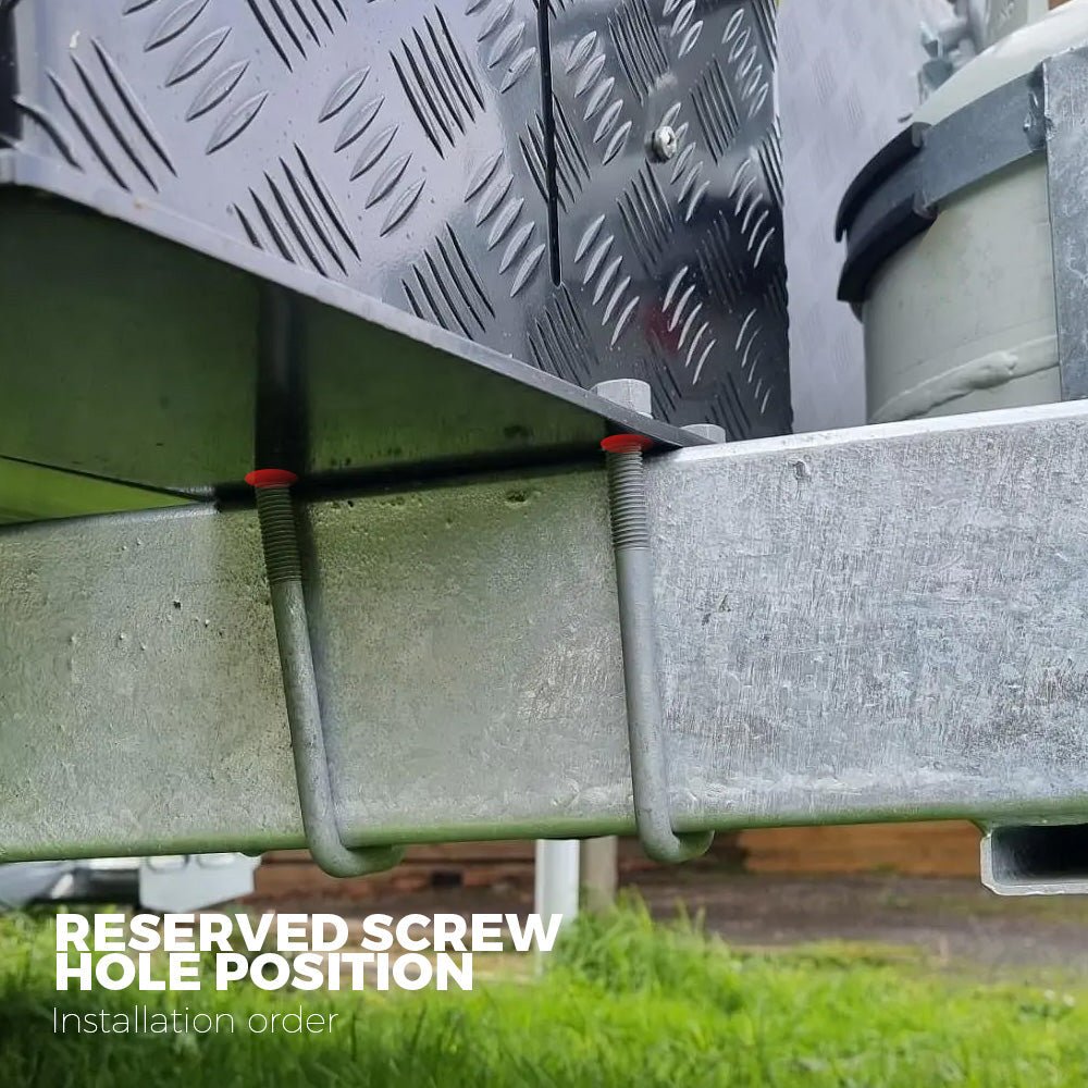 Diesel Heater Fuel Tank Protector Cover Drawbar Mount 2mm Aluminium Double Side 10/15L L/R Black YS