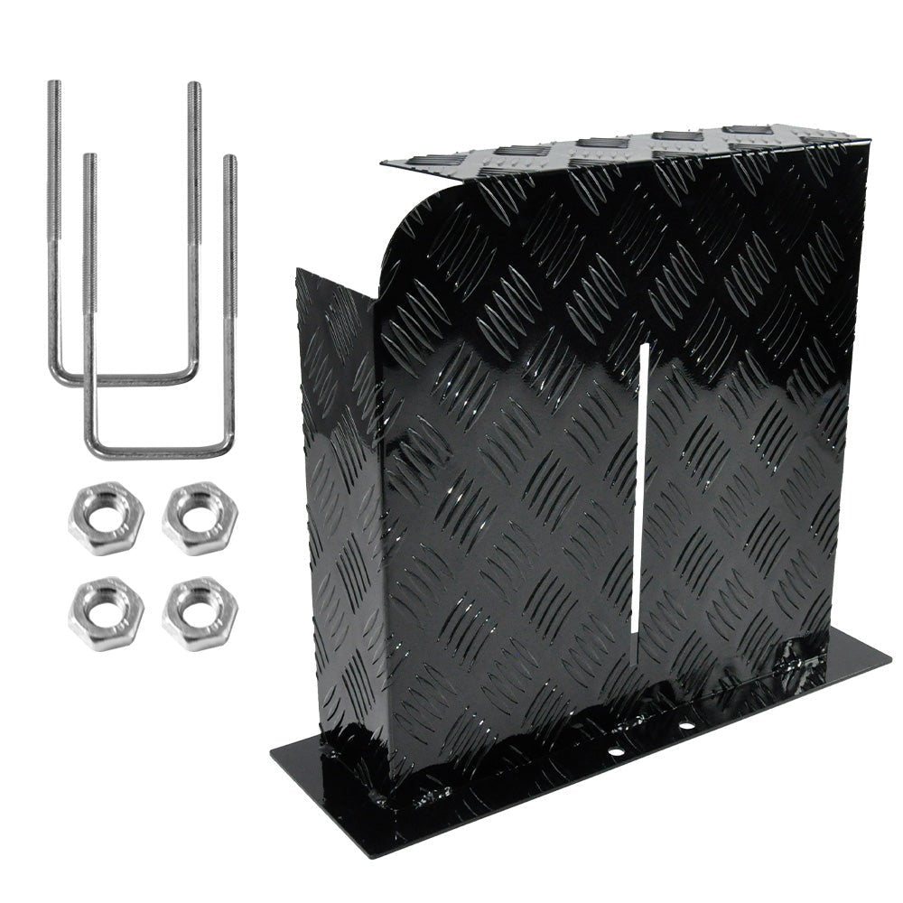 Heater Diesel Tank Protector Cover Drawbar Mount 2mm Thickness Aluminium Suit 10L 15L Fuel Tank (LEFT) Black YS