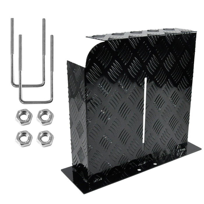 Heater Diesel Tank Protector Cover Drawbar Mount 2mm Thickness Aluminium Suit 10L 15L Fuel Tank (LEFT) Black YS