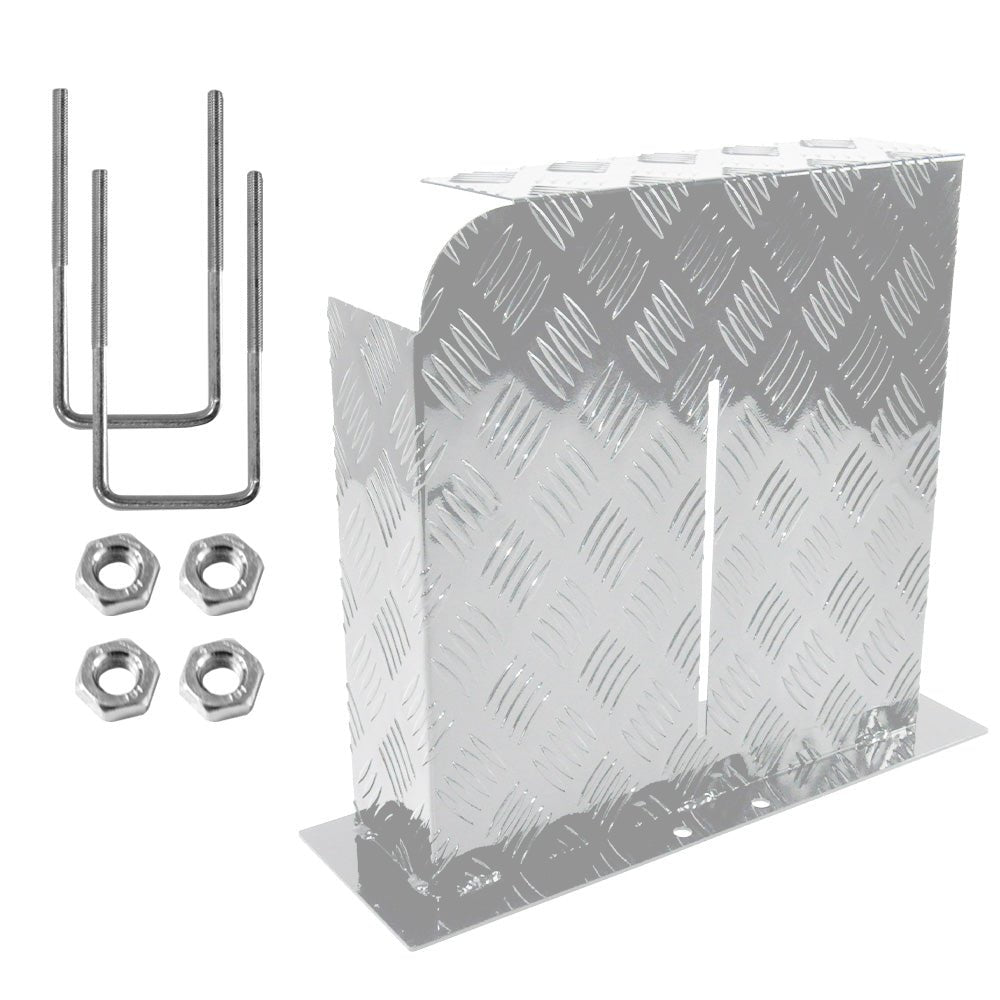 Heater Diesel Tank Protector Cover Drawbar Mount 2mm Thickness Aluminium Suit 10L 15L Fuel Tank (LEFT) Silver YS