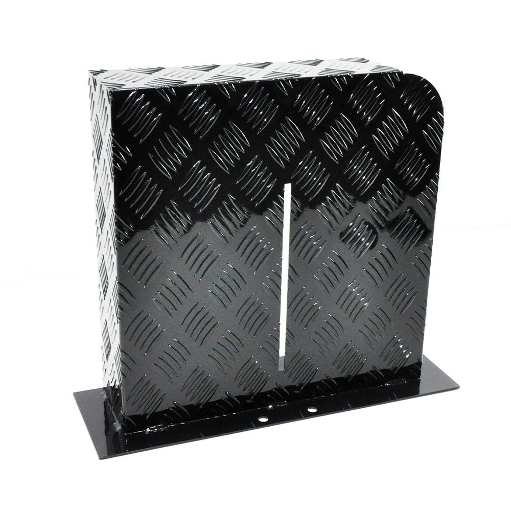 Heater Diesel Tank Protector Cover Drawbar Mount 2mm Thickness Aluminium Suit 10L 15L Fuel Tank (RIGHT) Black YS