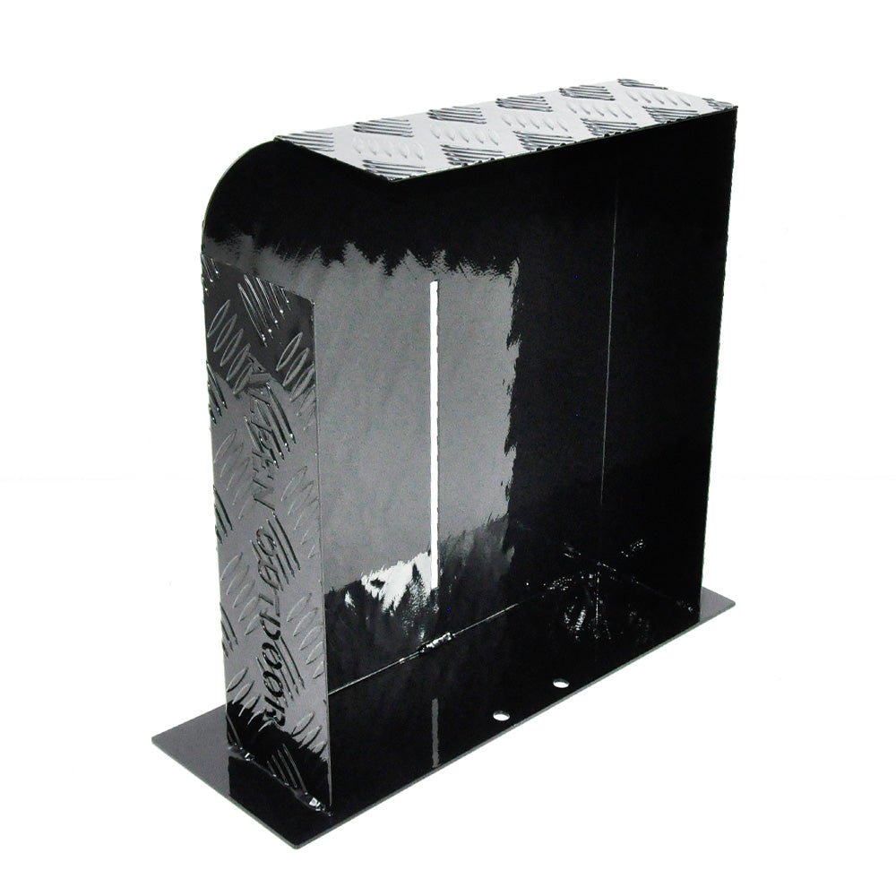 Heater Diesel Tank Protector Cover Drawbar Mount 2mm Thickness Aluminium Suit 10L 15L Fuel Tank (RIGHT) Black YS