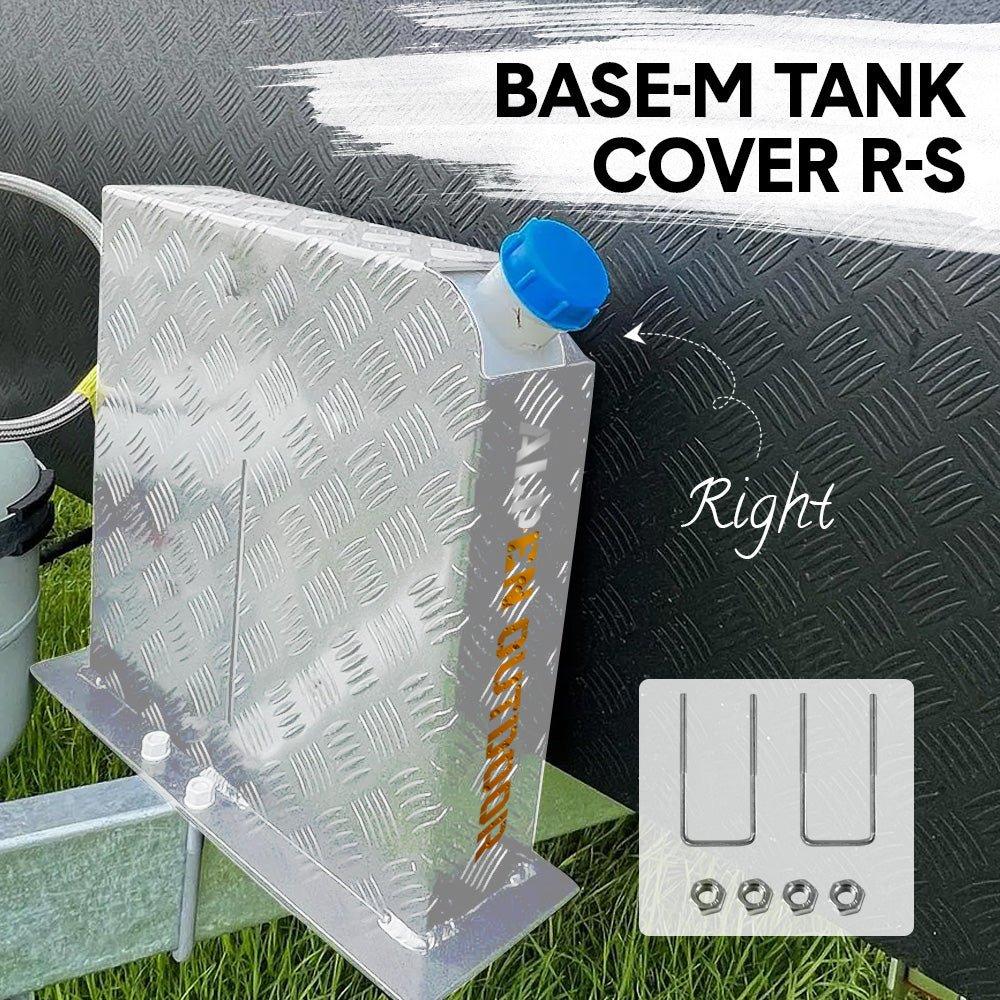 Heater Diesel Tank Protector Cover Drawbar Mount 2mm Thickness Aluminium Suit 10L 15L Fuel Tank (RIGHT) Silver YS