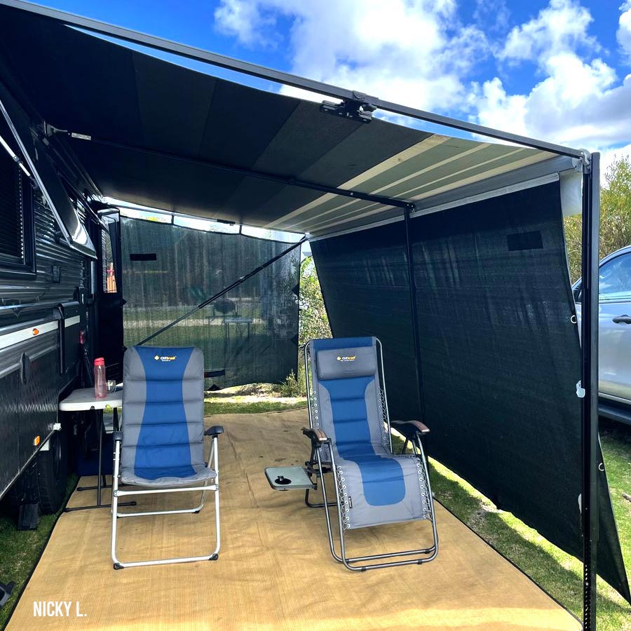 RVSunshades Offroad Caravan Privacy Screen 3.1x2.2m suit 11Ft Awning (2 ...