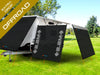 Offroad caravan awning end wall flat top
