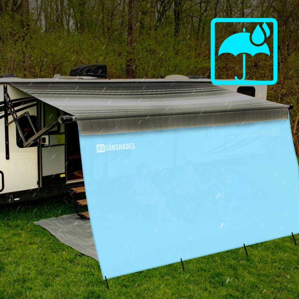 Waterproof Shield For Rv RVSunshades Waterproof Privacy Screen For Caravan Rain Shield (4.5x1 ...