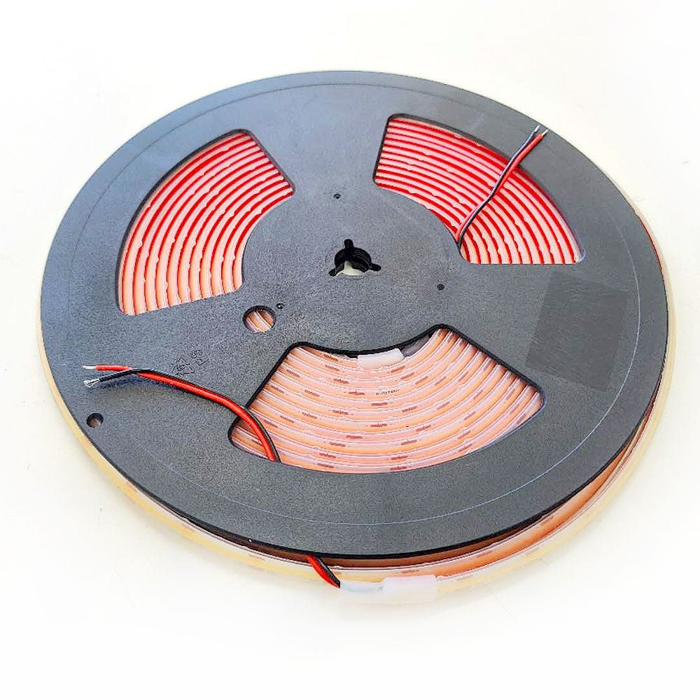 Waterproof COB LED Strip Light Cool White 10M Roll 480 LEDs Dotless Self Adhesive IP68 6500k (12V)