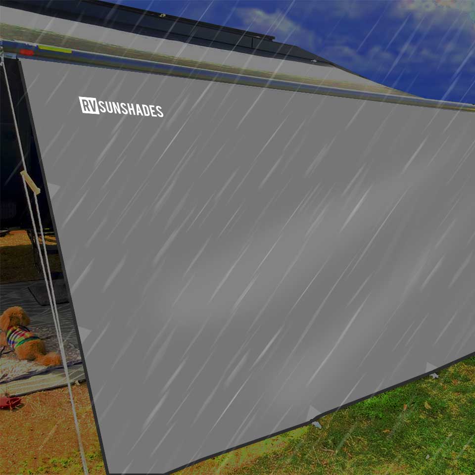 Waterproof Shield For Rv Waterproof Privacy Screen For Caravan Rain Shield (5.5x2.0m) For 19FT ...